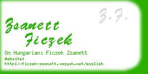 zsanett ficzek business card